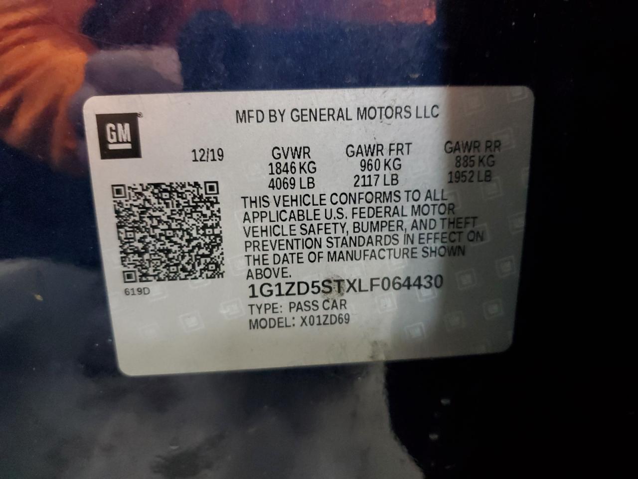 2020 Chevrolet Malibu Lt VIN: 1G1ZD5STXLF064430 Lot: 91380475