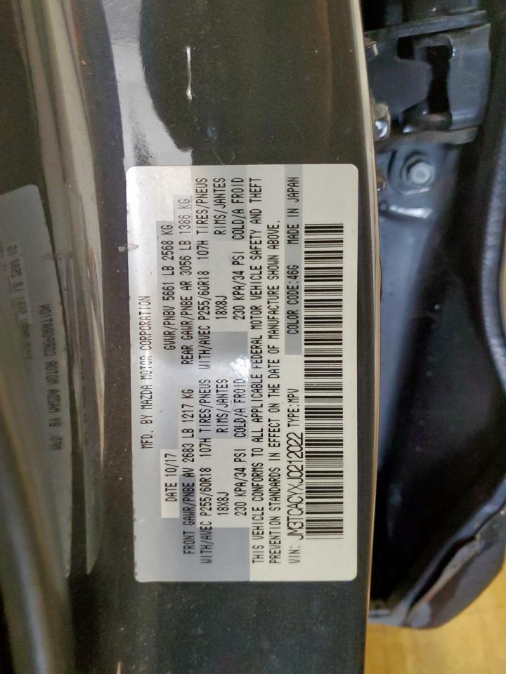 2018 Mazda Cx-9 Touring VIN: JM3TCACYXJ0212022 Lot: 91049415