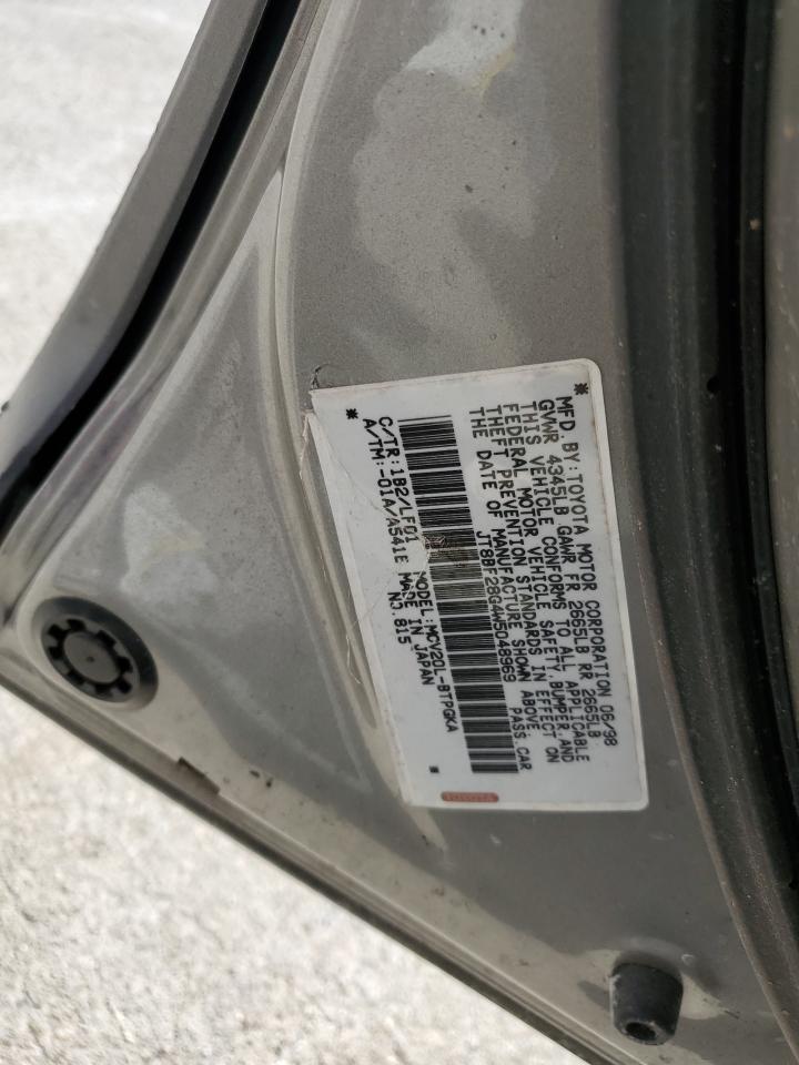 1998 Lexus Es 300 VIN: JT8BF28G4W5048969 Lot: 92940155