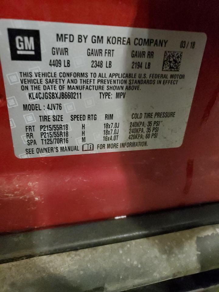 2018 Buick Encore Essence VIN: KL4CJGSBXJB660211 Lot: 93446805