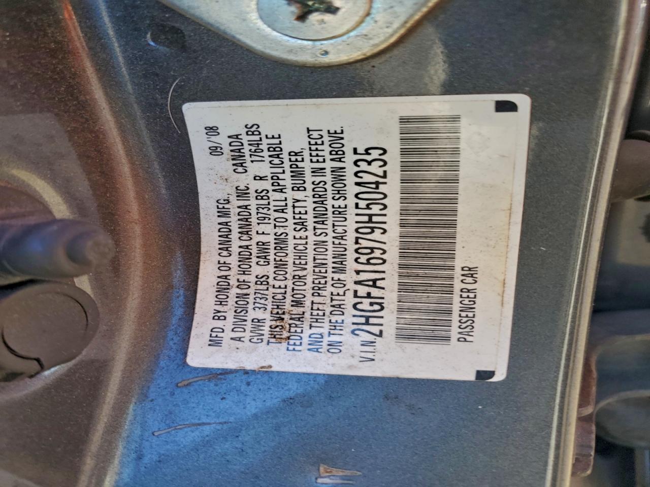 2009 Honda Civic Exl VIN: 2HGFA16979H504235 Lot: 93840245