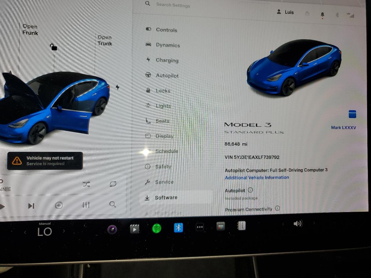 2020 Tesla Model 3 VIN: 5YJ3E1EAXLF739792 Lot: 93519925