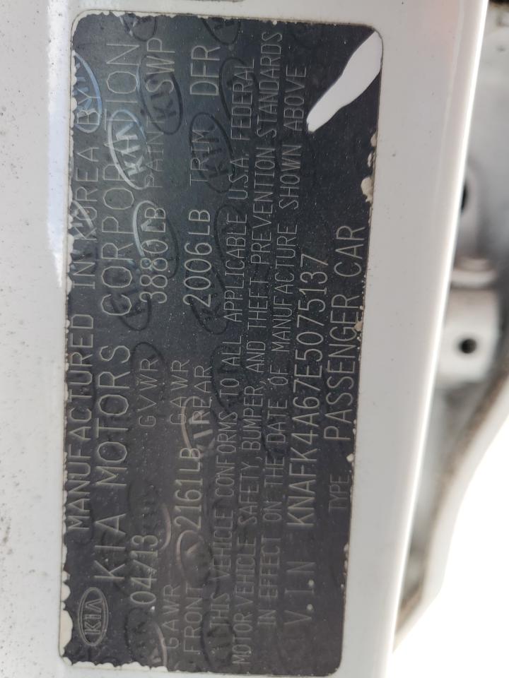 2014 Kia Forte Lx VIN: KNAFK4A67E5075137 Lot: 94454735