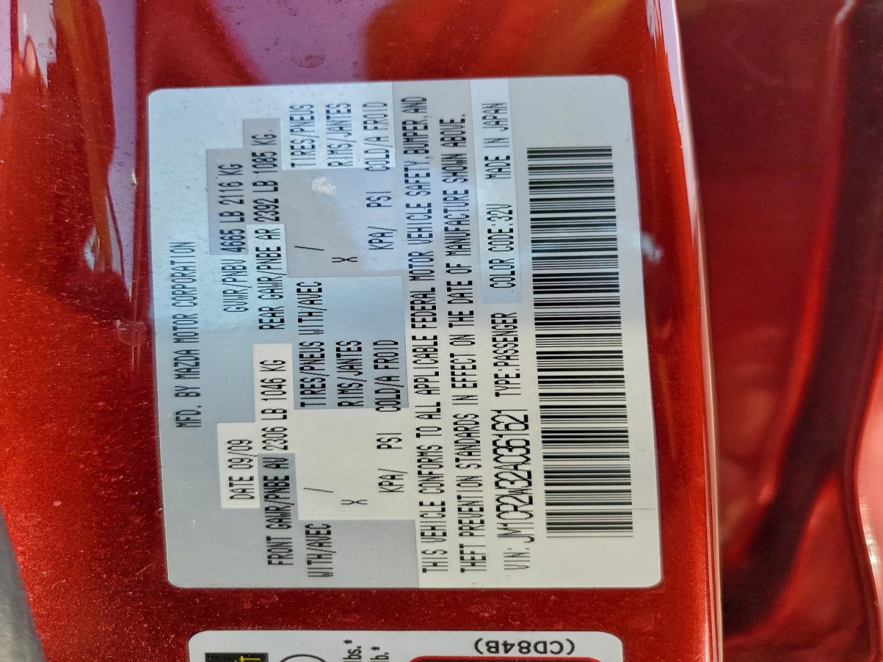 2010 Mazda 5 VIN: JM1CR2W32A0361621 Lot: 94647405