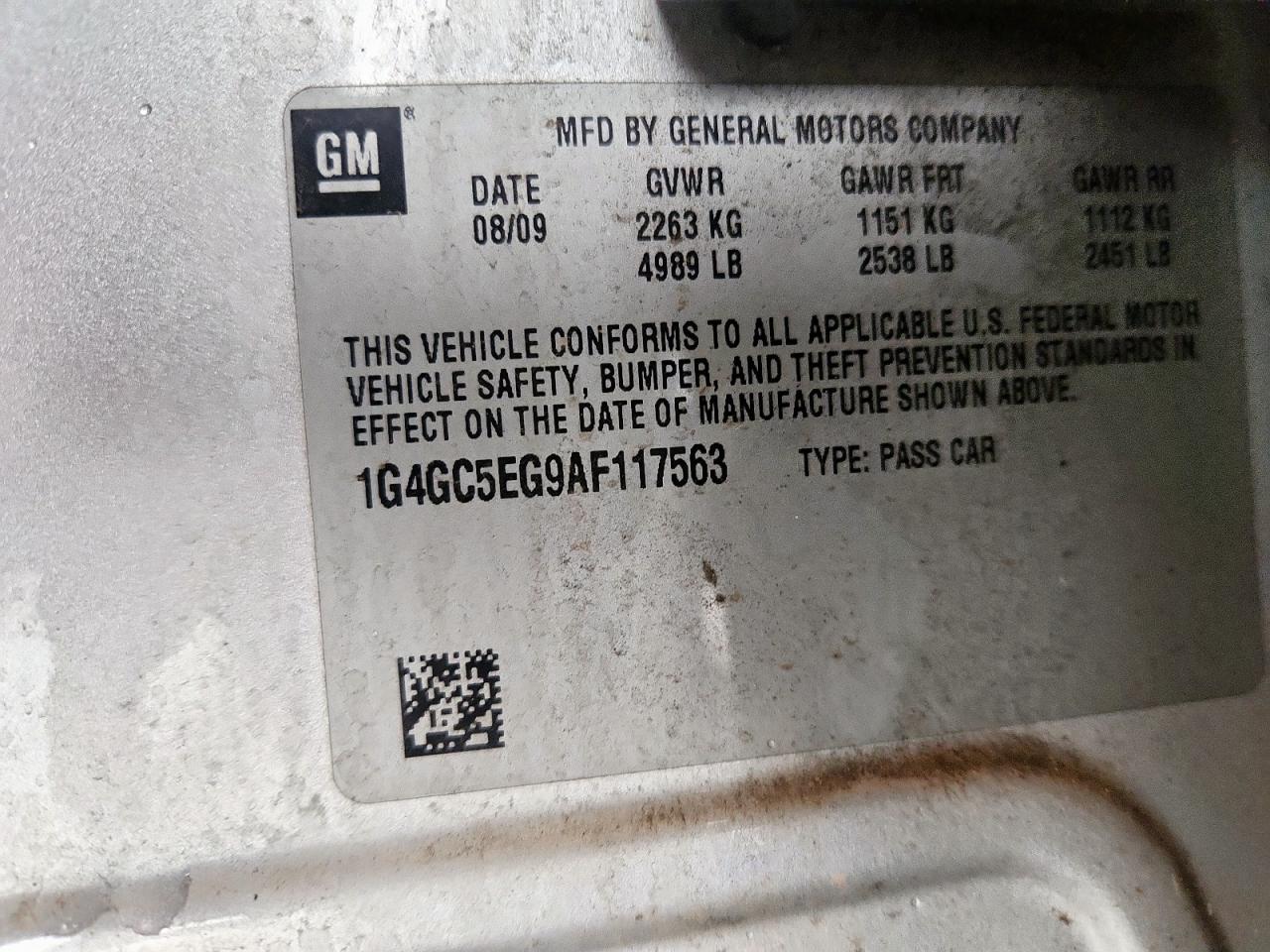 2010 Buick Lacrosse Cxl VIN: 1G4GC5EG9AF117563 Lot: 93936785