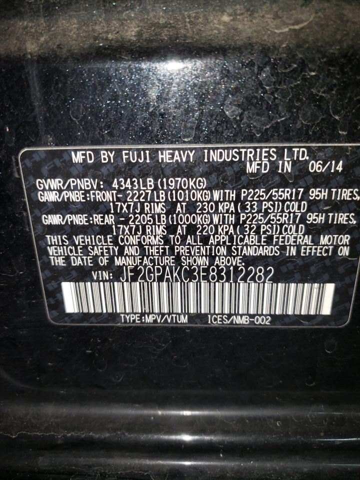 2014 Subaru Xv Crosstr VIN: 312282 Lot: 85428835