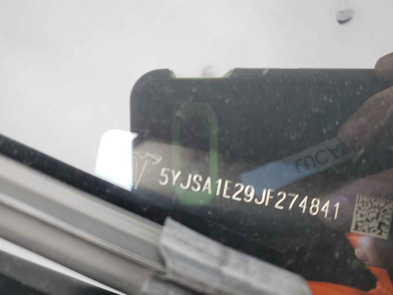 2018 Tesla Model S VIN: 5YJSA1E29JF274841 Lot: 91876935