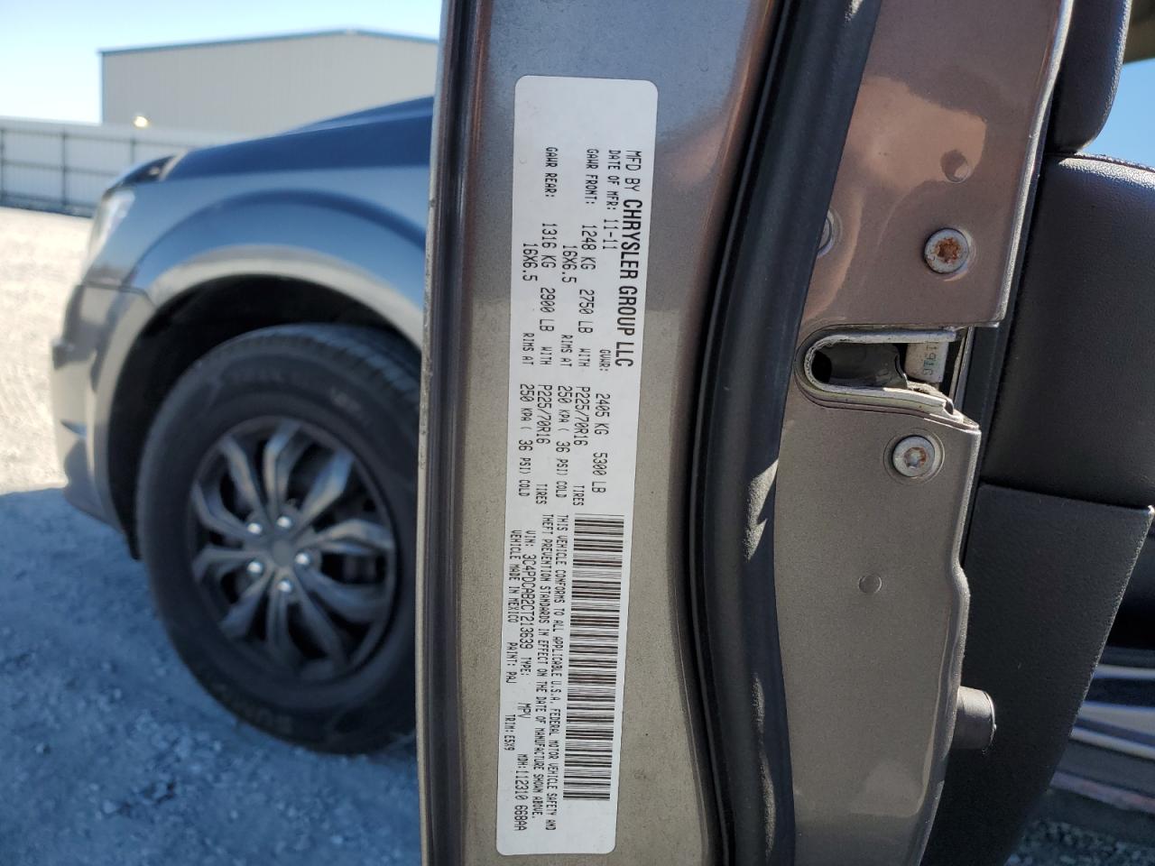 2012 Dodge Journey Se VIN: 3C4PDCAB2CT213639 Lot: 92682405