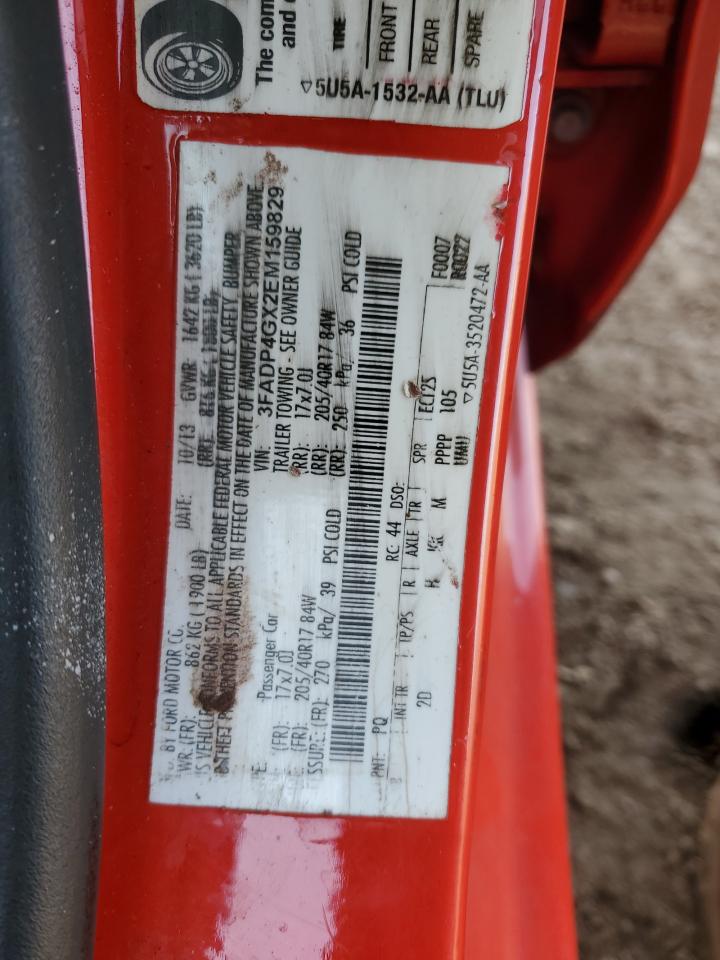 2014 Ford Fiesta St VIN: 3FADP4GX2EM159829 Lot: 92703555