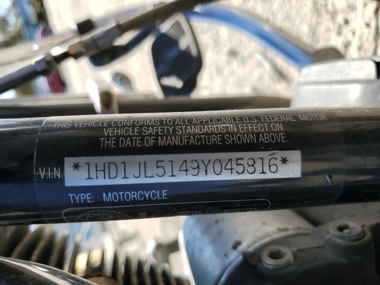 2009 Harley-Davidson Fxstc VIN: 1HD1JL5149Y045816 Lot: 92595545