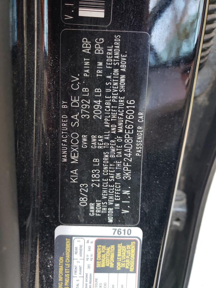 2023 Kia Forte Lx VIN: 3KPF24AD8PE676016 Lot: 89651595