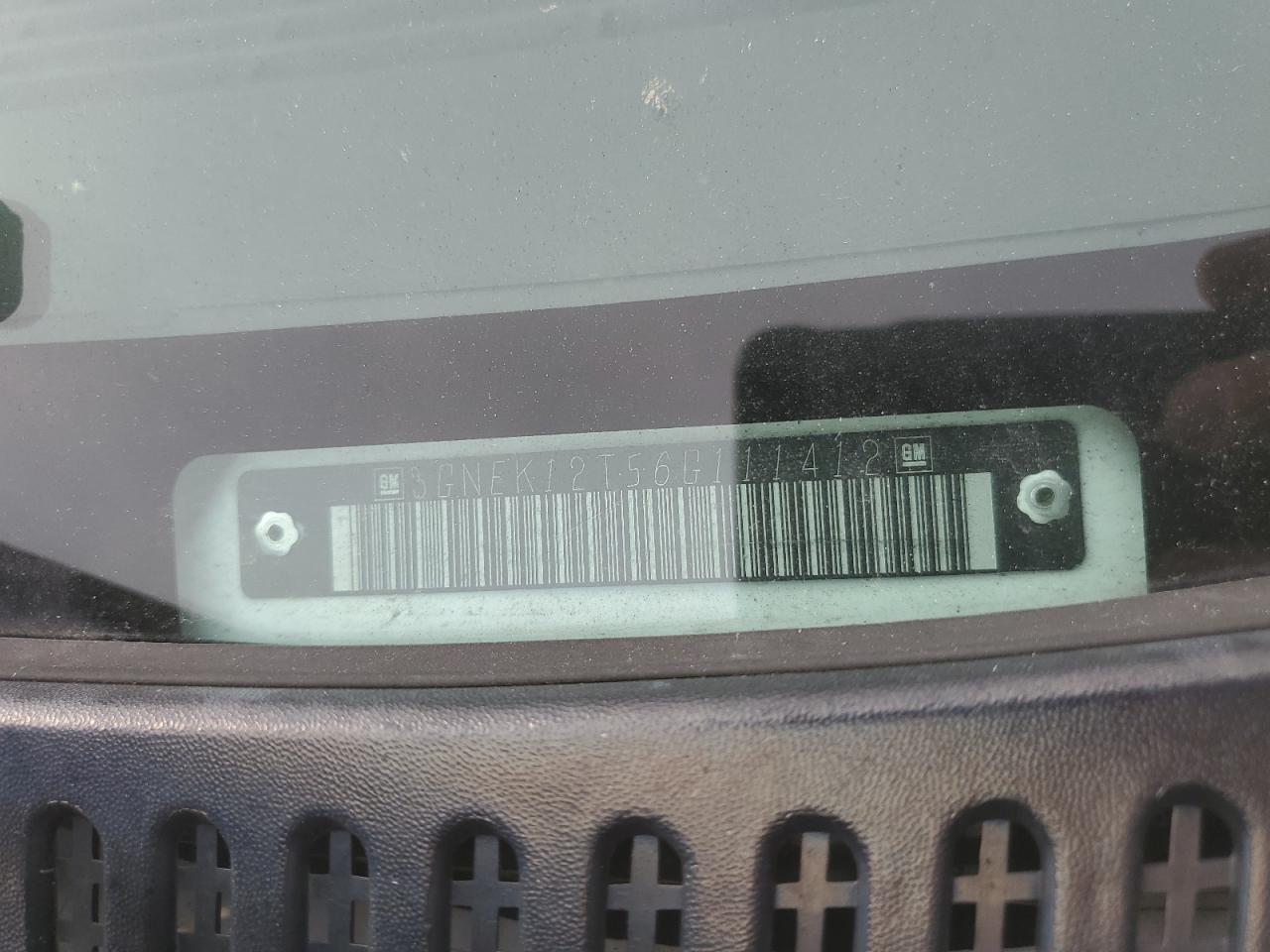 2006 Chevrolet Avalanche K1500 VIN: 3GNEK12T56G111412 Lot: 93706845