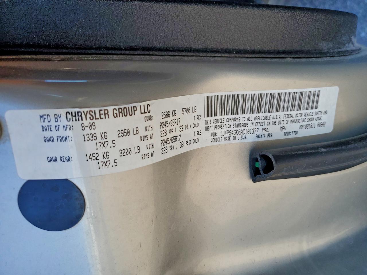 2010 Jeep Grand Cherokee Laredo VIN: 1J4PS4GK0AC101377 Lot: 94518455