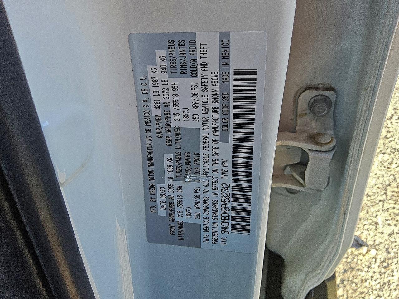 2023 Mazda Cx-30 Premium VIN: 3MVDMBDM8PM582742 Lot: 92212645