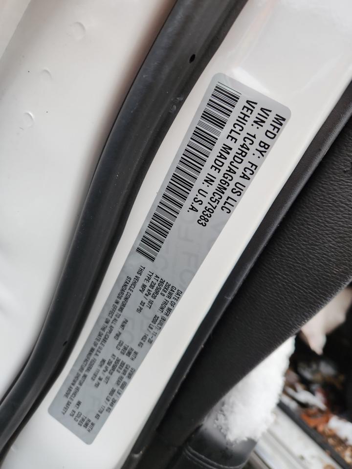 2021 Dodge Durango Sxt VIN: 1C4RDJAG6MC579383 Lot: 92000775