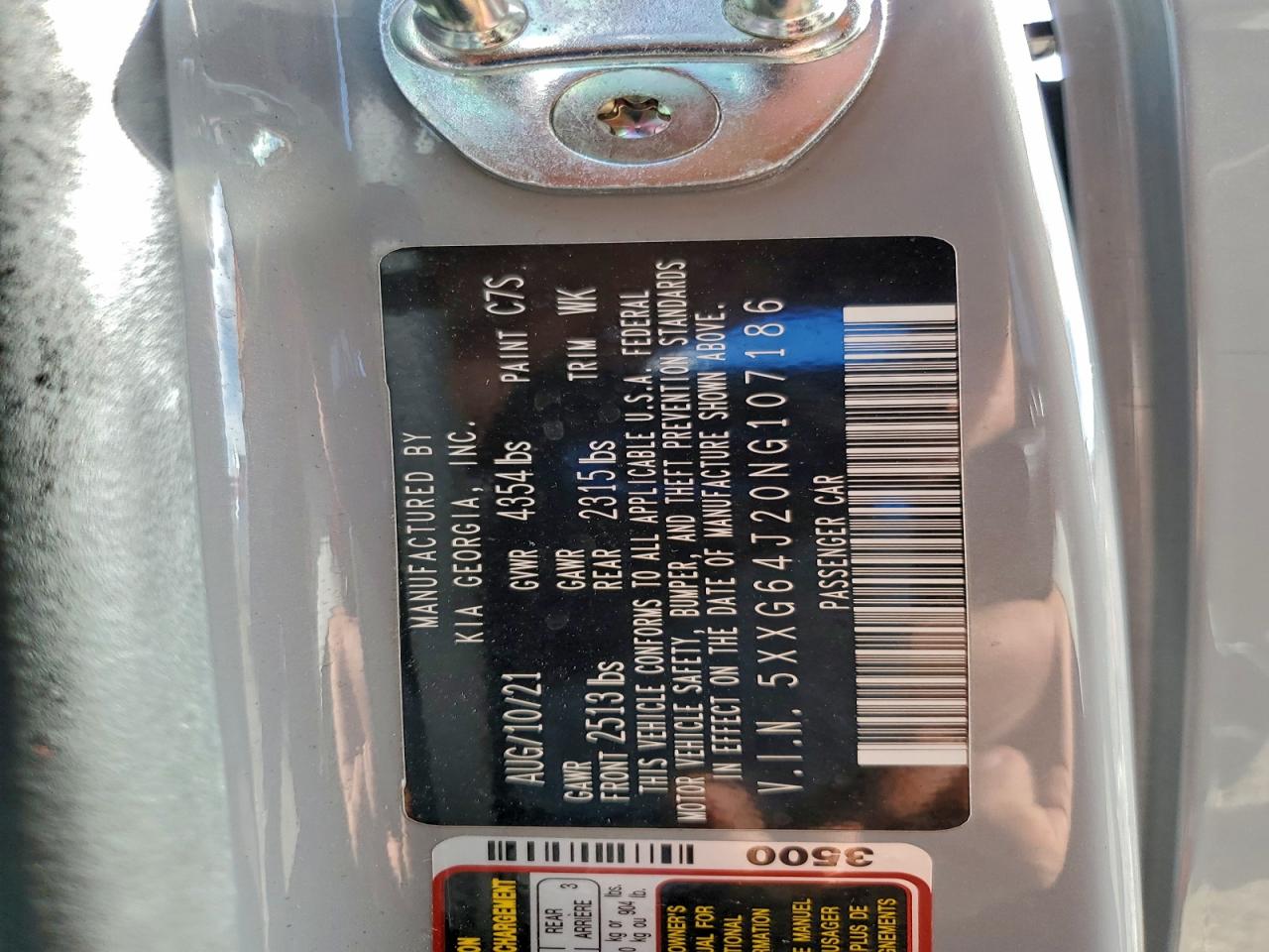 2022 Kia K5 Gt Line VIN: 5XXG64J20NG107186 Lot: 94697525