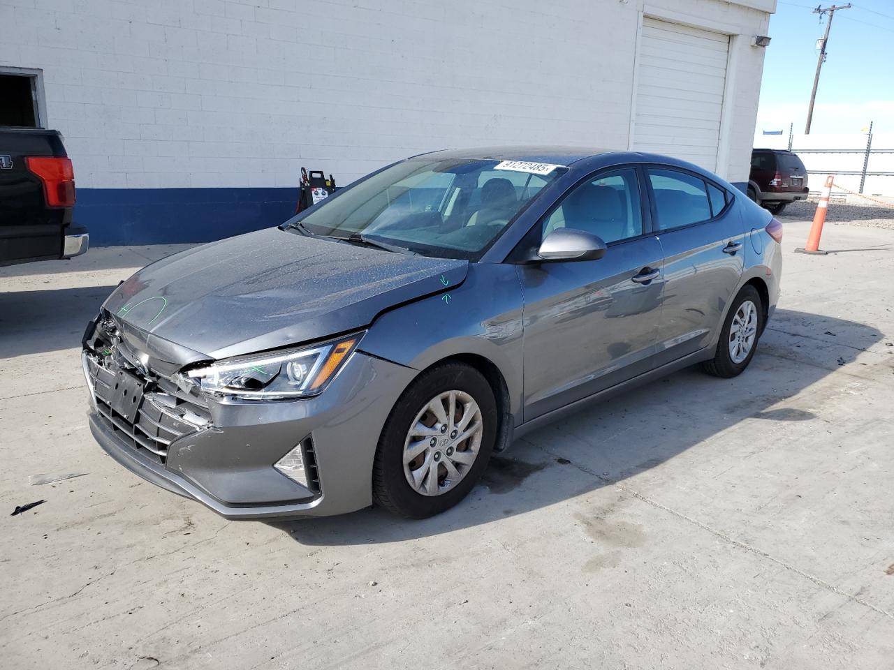 2019 Hyundai Elantra Se grey null gas 5NPD74LFXKH489694 photo #1