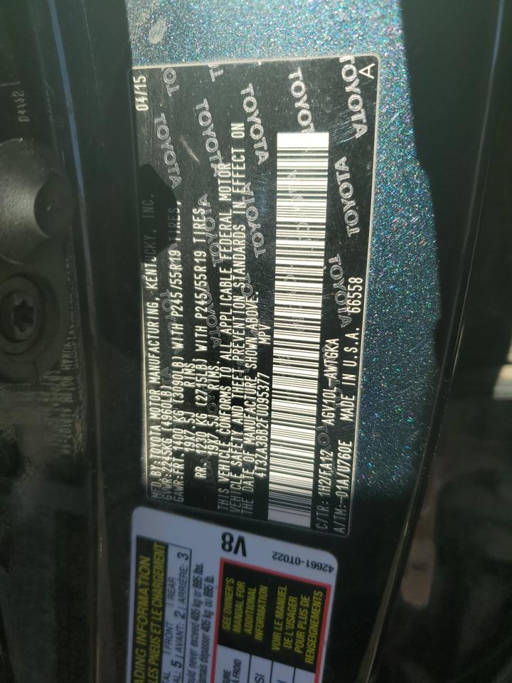 2015 Toyota Venza Le VIN: 4T3ZA3BB2FU095377 Lot: 92475985