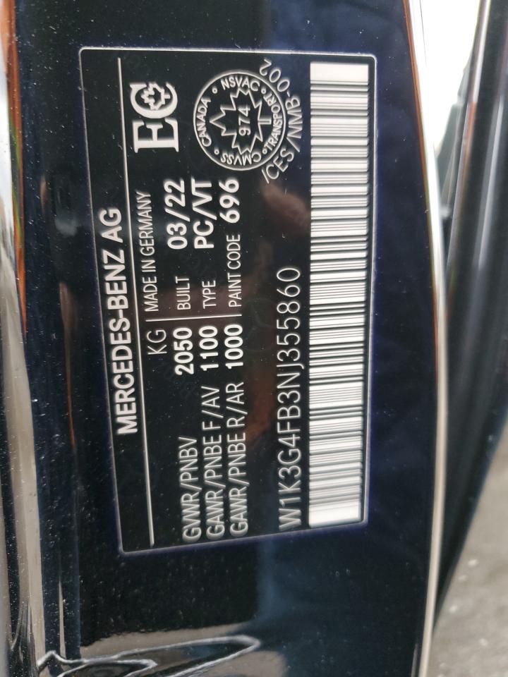 2022 Mercedes-Benz A 220 4Matic VIN: W1K3G4FB3NJ355860 Lot: 90263045