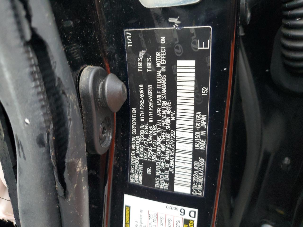 2018 Lexus Gx 460 VIN: JTJBM7FX5J5191202 Lot: 91499555