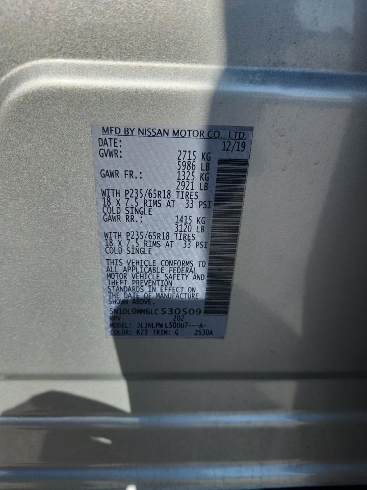 2020 Infiniti Qx60 Luxe VIN: 5N1DL0MM6LC530509 Lot: 92105785