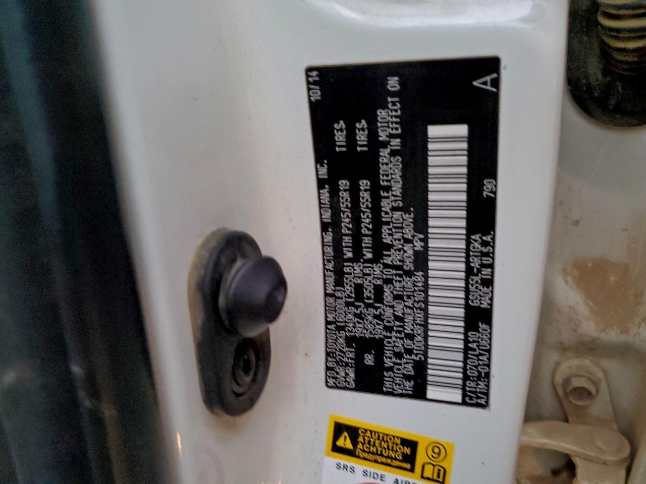 2015 Toyota Highlander Limited VIN: 5TDDKRFHXFS101484 Lot: 93214745