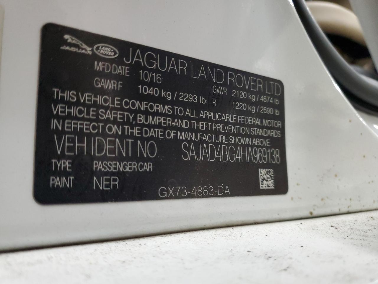 2017 Jaguar Xe Premium VIN: SAJAD4BG4HA969138 Lot: 91864275