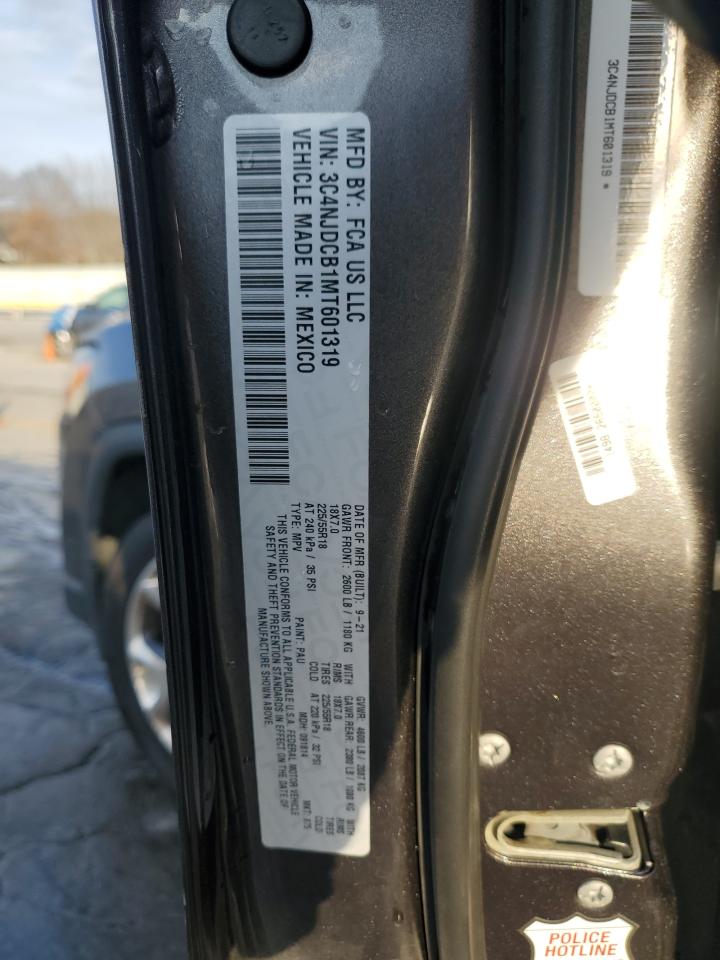 2021 Jeep Compass Limited VIN: 3C4NJDCB1MT601319 Lot: 93790225