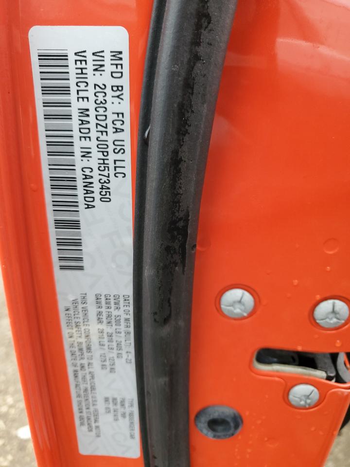 2023 Dodge Challenger R/T Scat Pack VIN: 2C3CDZFJ0PH573450 Lot: 93403455