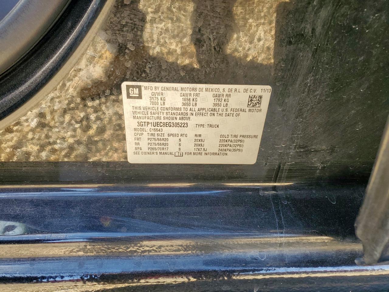 2014 GMC Sierra C1500 Sle VIN: 3GTP1UEC8EG305223 Lot: 92825875