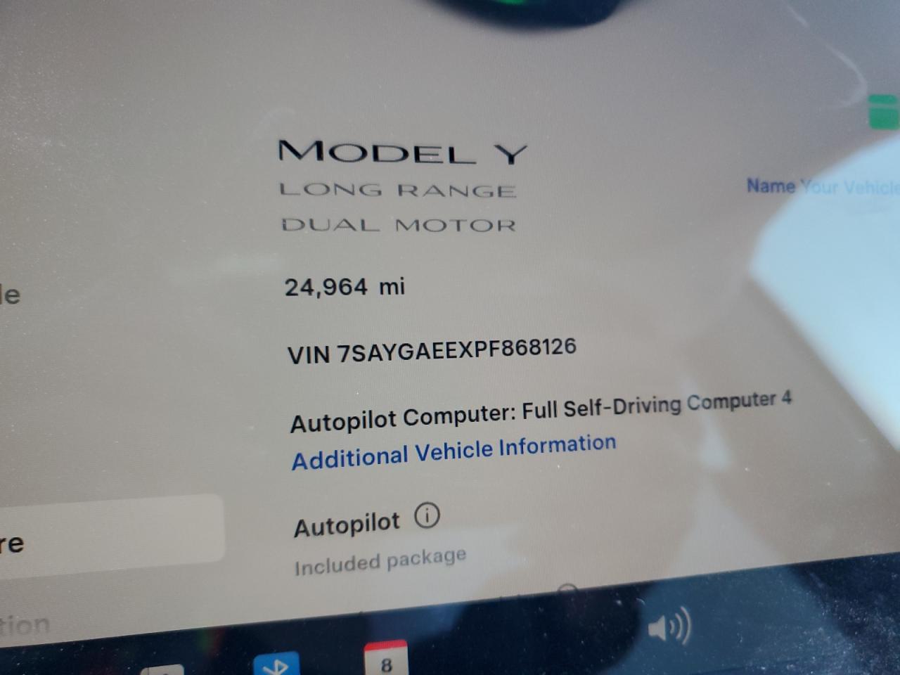 2023 Tesla Model Y VIN: 7SAYGAEEXPF868126 Lot: 92115305