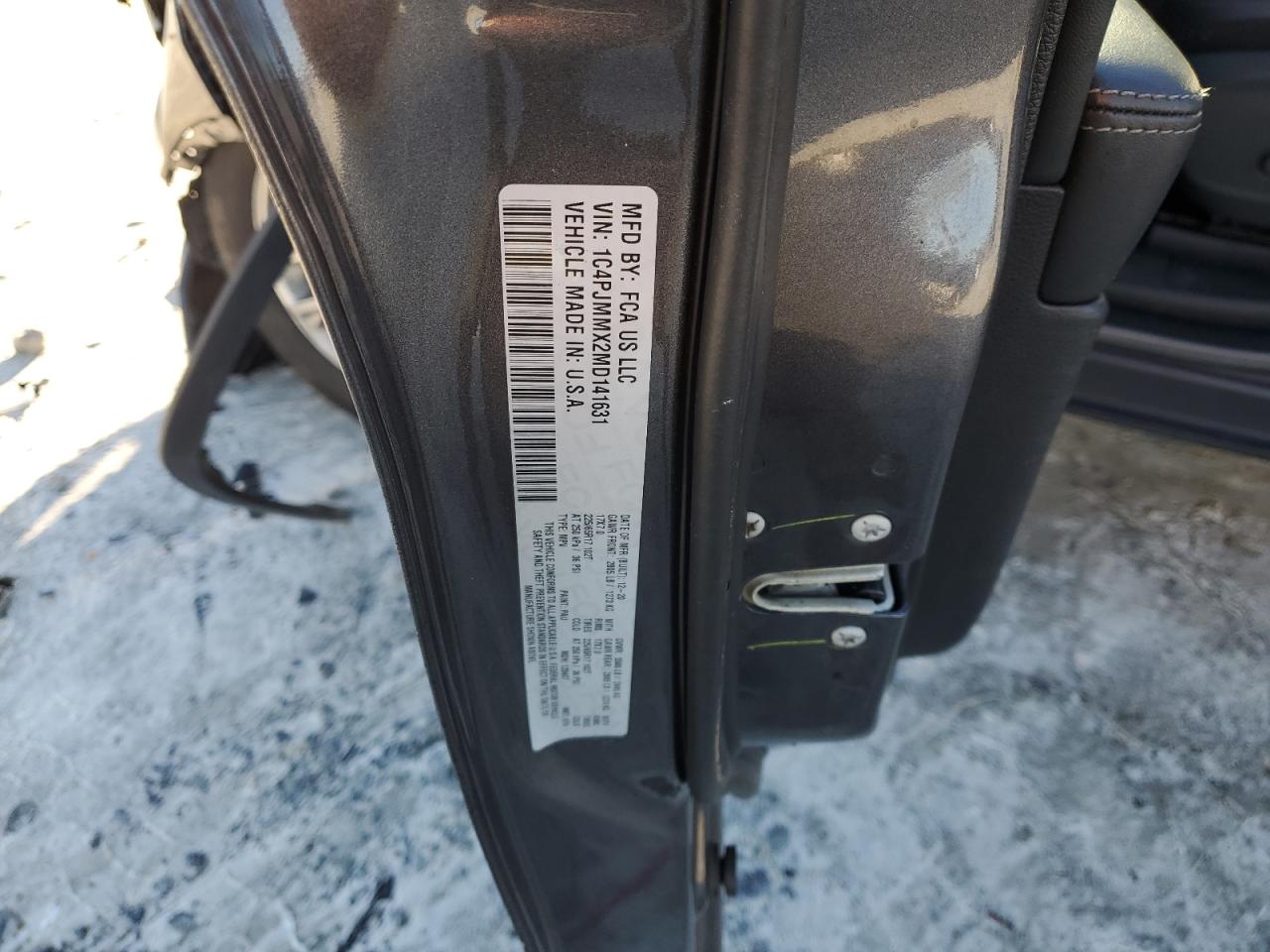 2021 Jeep Cherokee Latitude Lux VIN: 1C4PJMMX2MD141631 Lot: 90995015