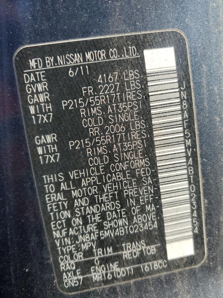 2011 Nissan Juke S VIN: JN8AF5MV4BT023454 Lot: 90850545