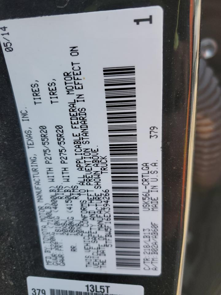 2014 Toyota Tundra Double Cab Limited VIN: 5TFBW5F16EX394266 Lot: 92426725