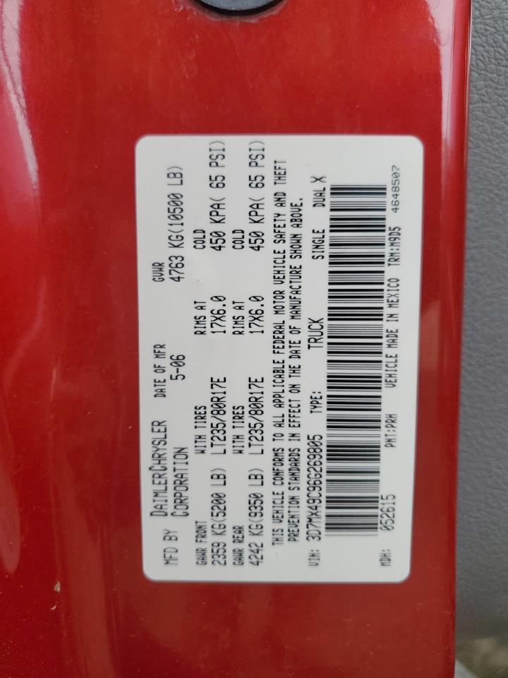 2006 Dodge Ram 3500 VIN: 3D7MX49C96G269805 Lot: 91097315