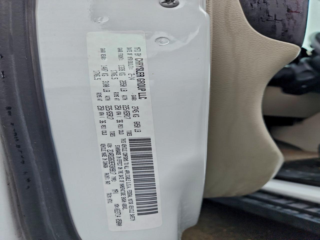 2014 Dodge Grand Caravan Se VIN: 2C4RDGBG9ER309817 Lot: 94102155