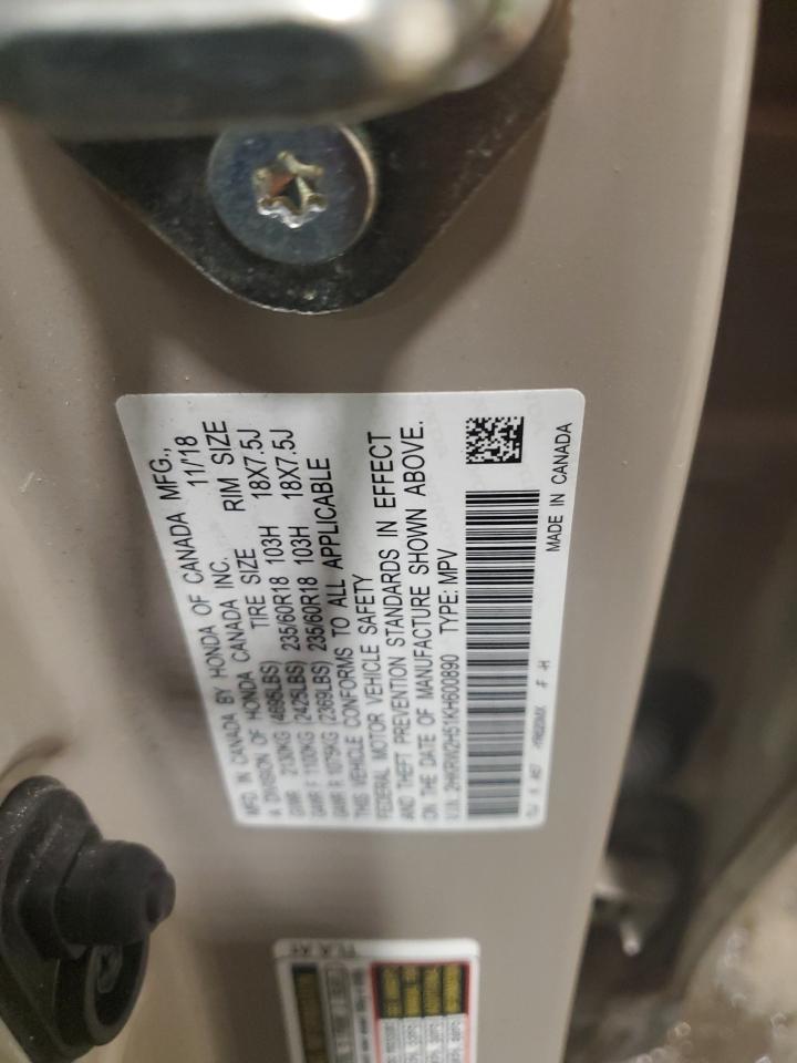 2019 Honda Cr-V Ex VIN: 2HKRW2H51KH600890 Lot: 92286375