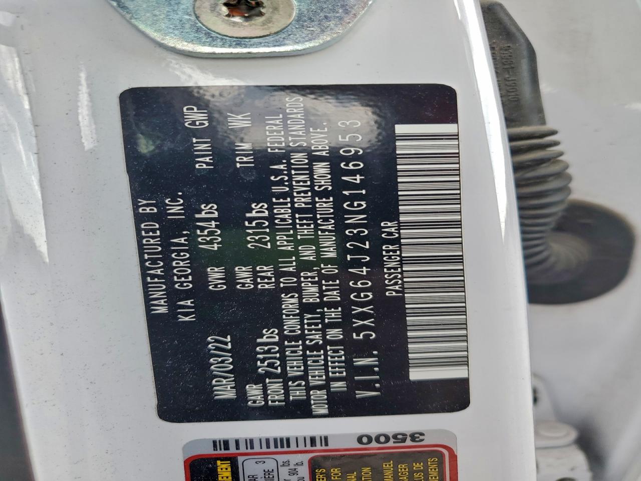 2022 Kia K5 Gt Line VIN: 5XXG64J23NG146953 Lot: 92760575