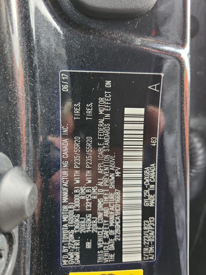 2017 Lexus Rx 450H Base VIN: 2T2BGMCA1HC016687 Lot: 91491755