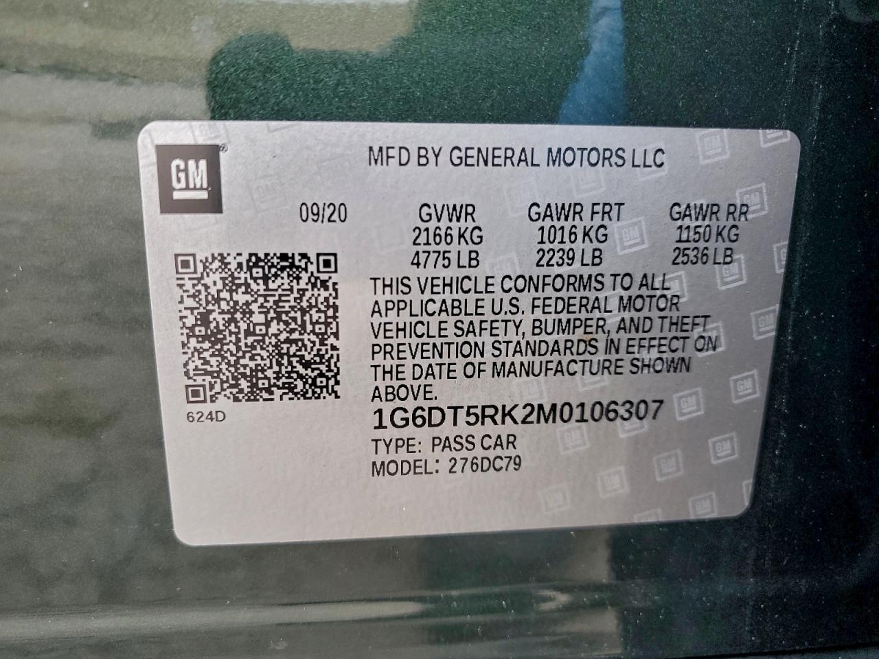 2021 Cadillac Ct5 Premium Luxury VIN: 1G6DT5RK2M0106307 Lot: 91039805