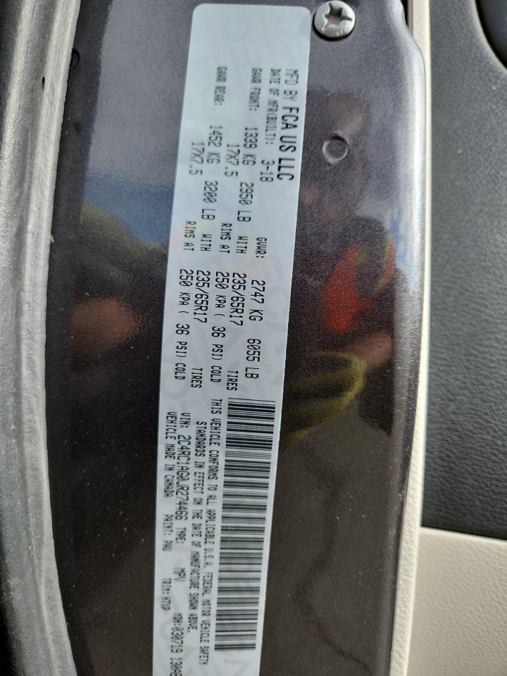 2018 Chrysler Pacifica L VIN: 2C4RC1AG0JR274466 Lot: 93011065