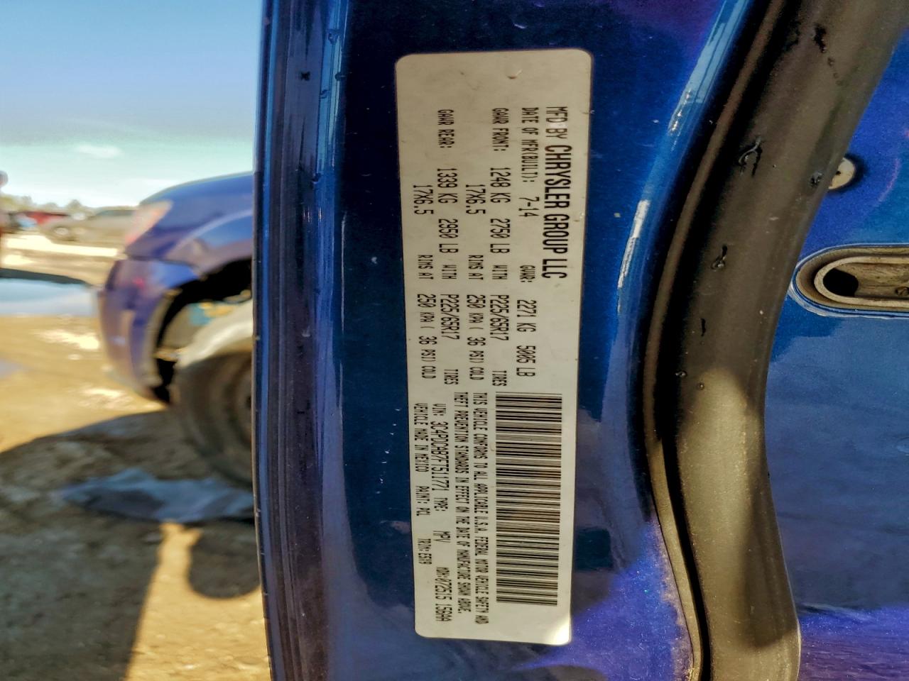 2015 Dodge Journey Se VIN: 3C4PDCAB7FT511771 Lot: 93635385