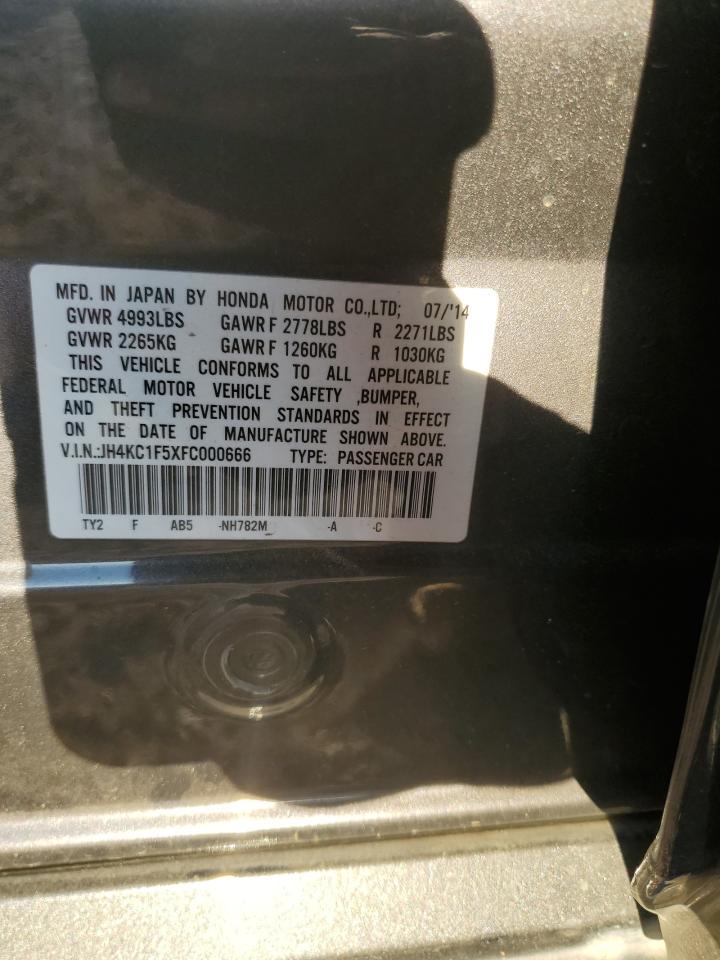 2015 Acura Rlx Tech VIN: JH4KC1F5XFC000666 Lot: 92215405