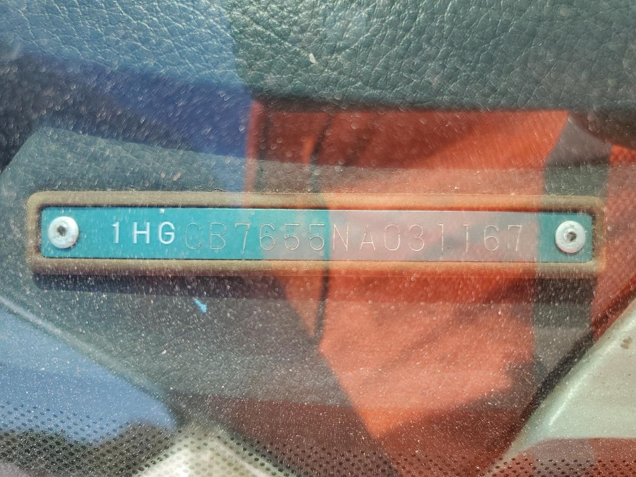 1992 Honda Accord Lx VIN: 1HGCB7655NA031167 Lot: 93592585