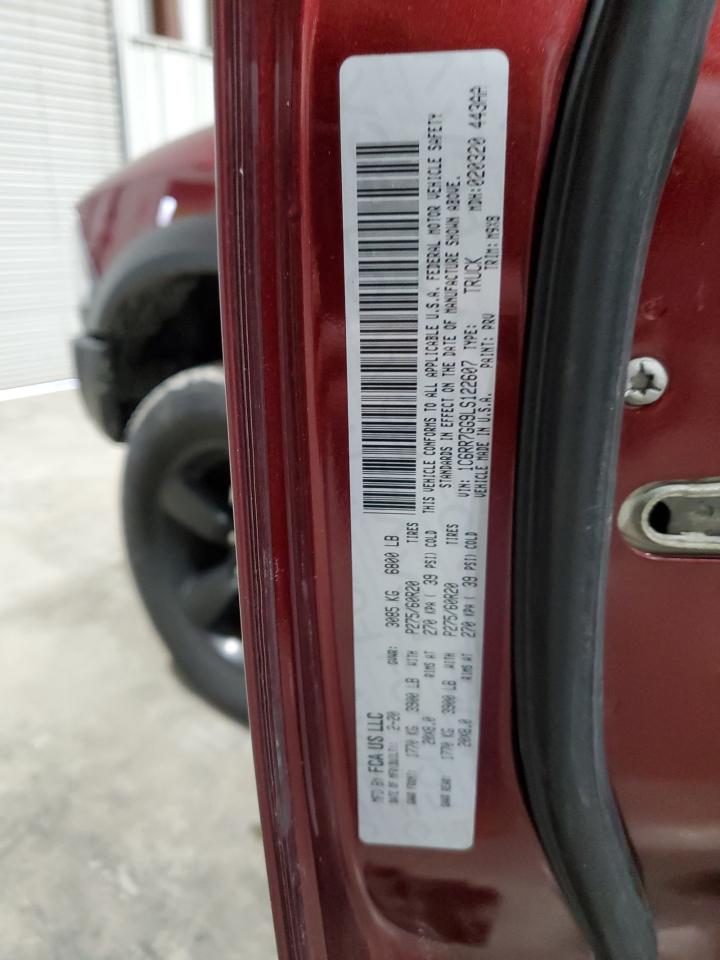 2020 Ram 1500 Classic Warlock VIN: 1C6RR7GG9LS122607 Lot: 92801645