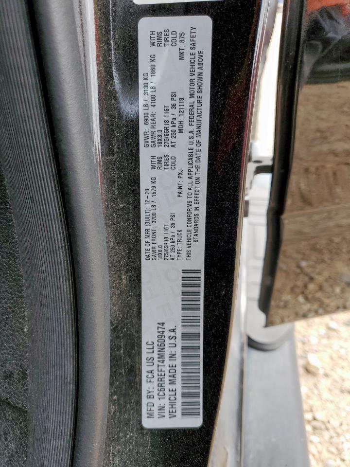 2021 Ram 1500 Big Horn/Lone Star VIN: 1C6RREFT4MN609474 Lot: 92860685