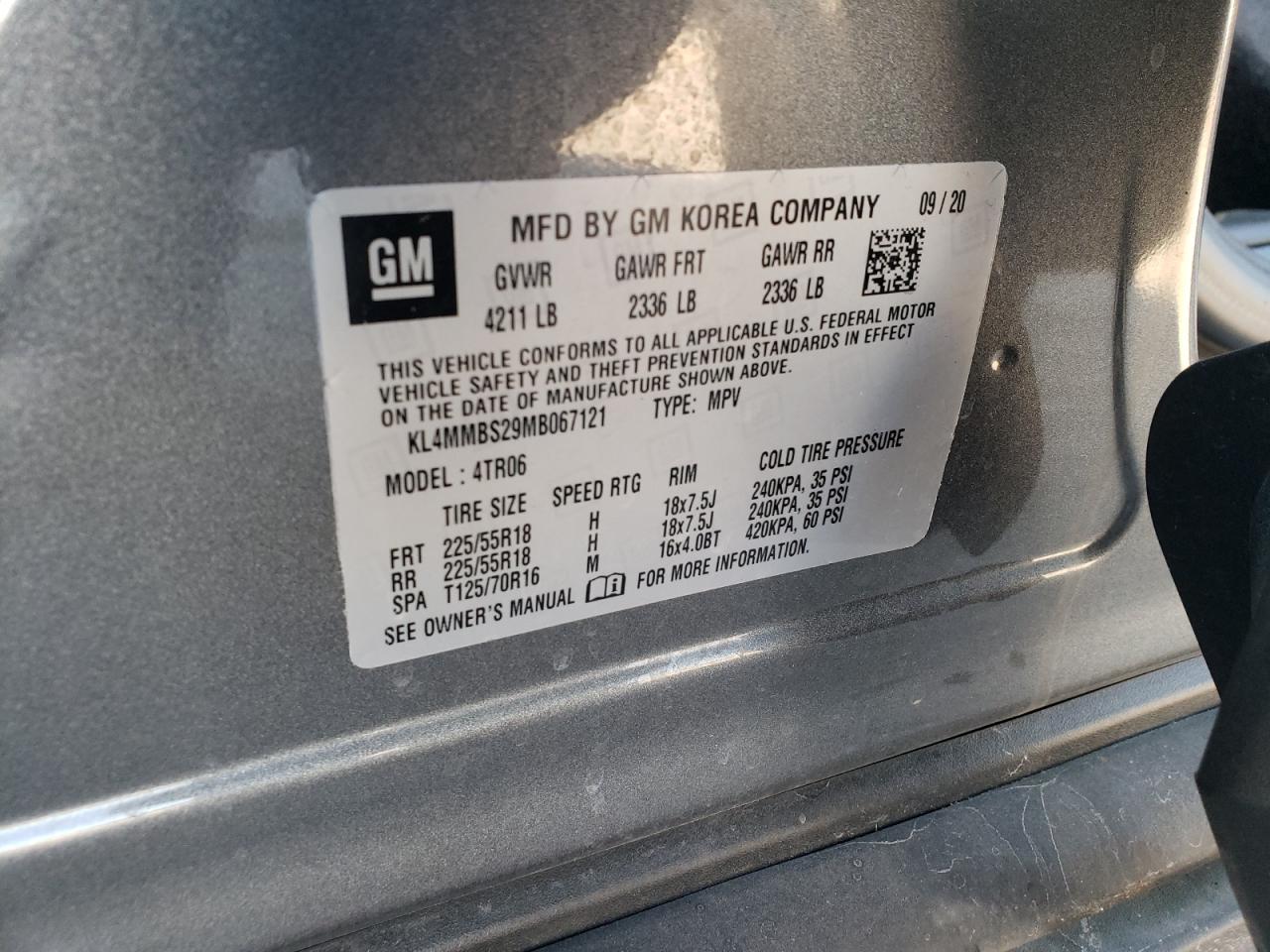 2021 Buick Encore Gx Preferred VIN: KL4MMBS29MB067121 Lot: 90602155