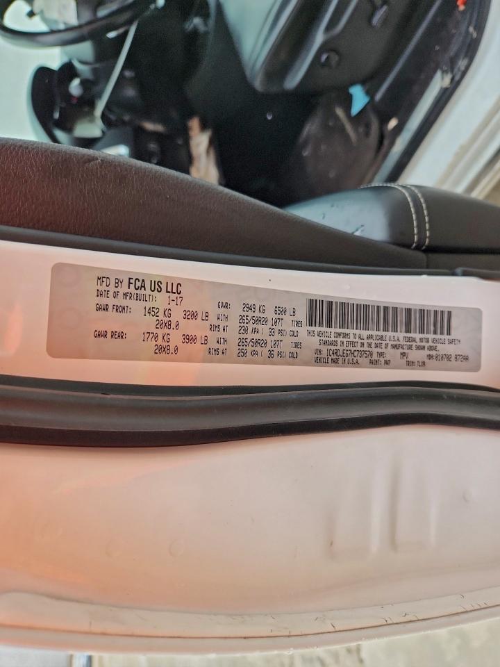 2017 Dodge Durango Citadel VIN: 1C4RDJEG7HC737570 Lot: 93833745