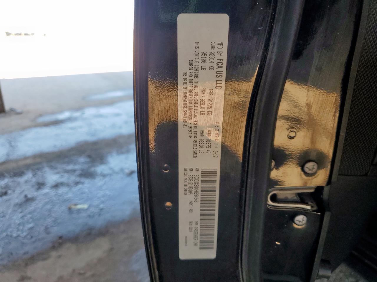 2017 Dodge Charger Se VIN: 2C3CDXBGXHH654648 Lot: 92707615