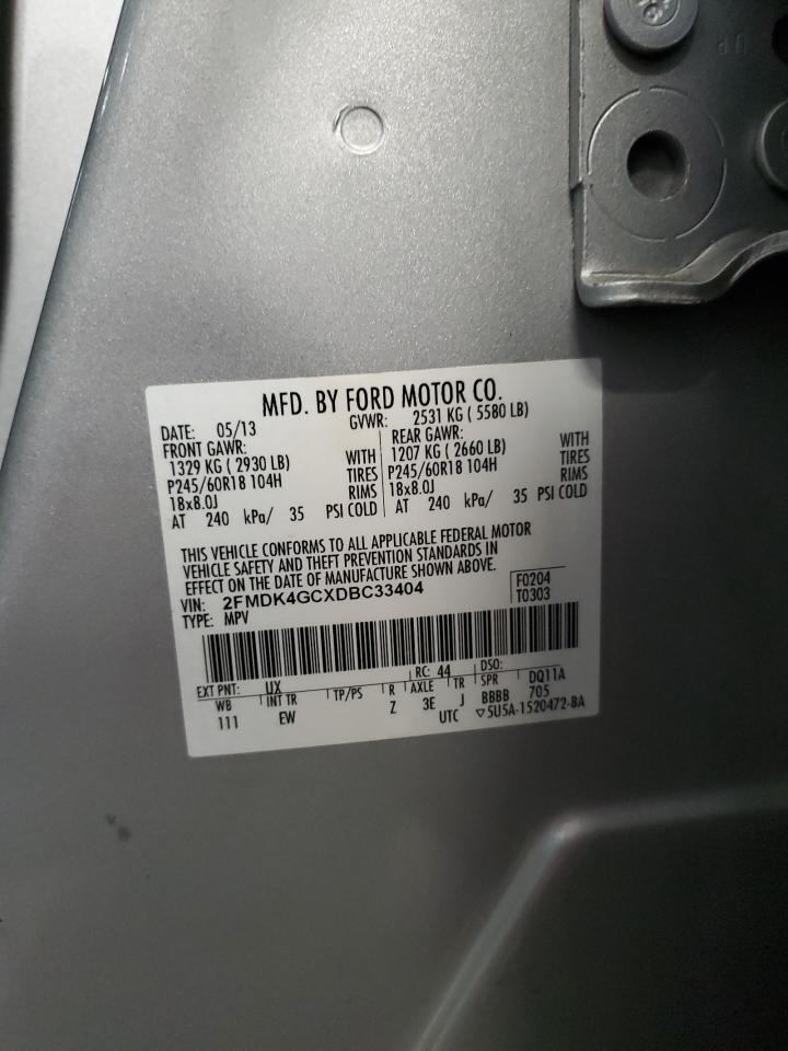 2013 Ford Edge Se VIN: 2FMDK4GCXDBC33404 Lot: 91611125